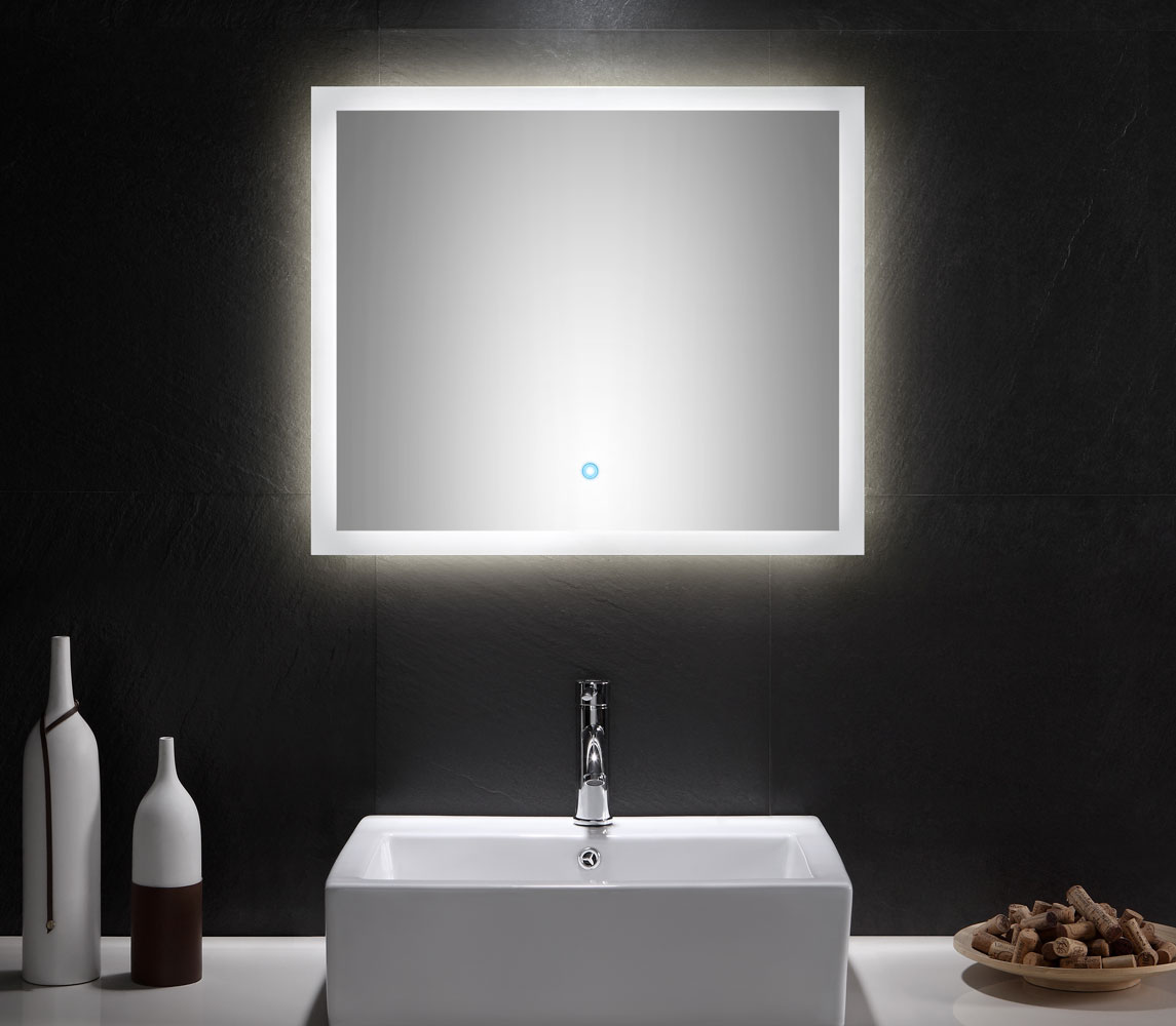 Badspiegel 110x50 cm Wohnen & Einrichten Wohnaccessoires Spiegel Badspiegel Horizontal mit LED 