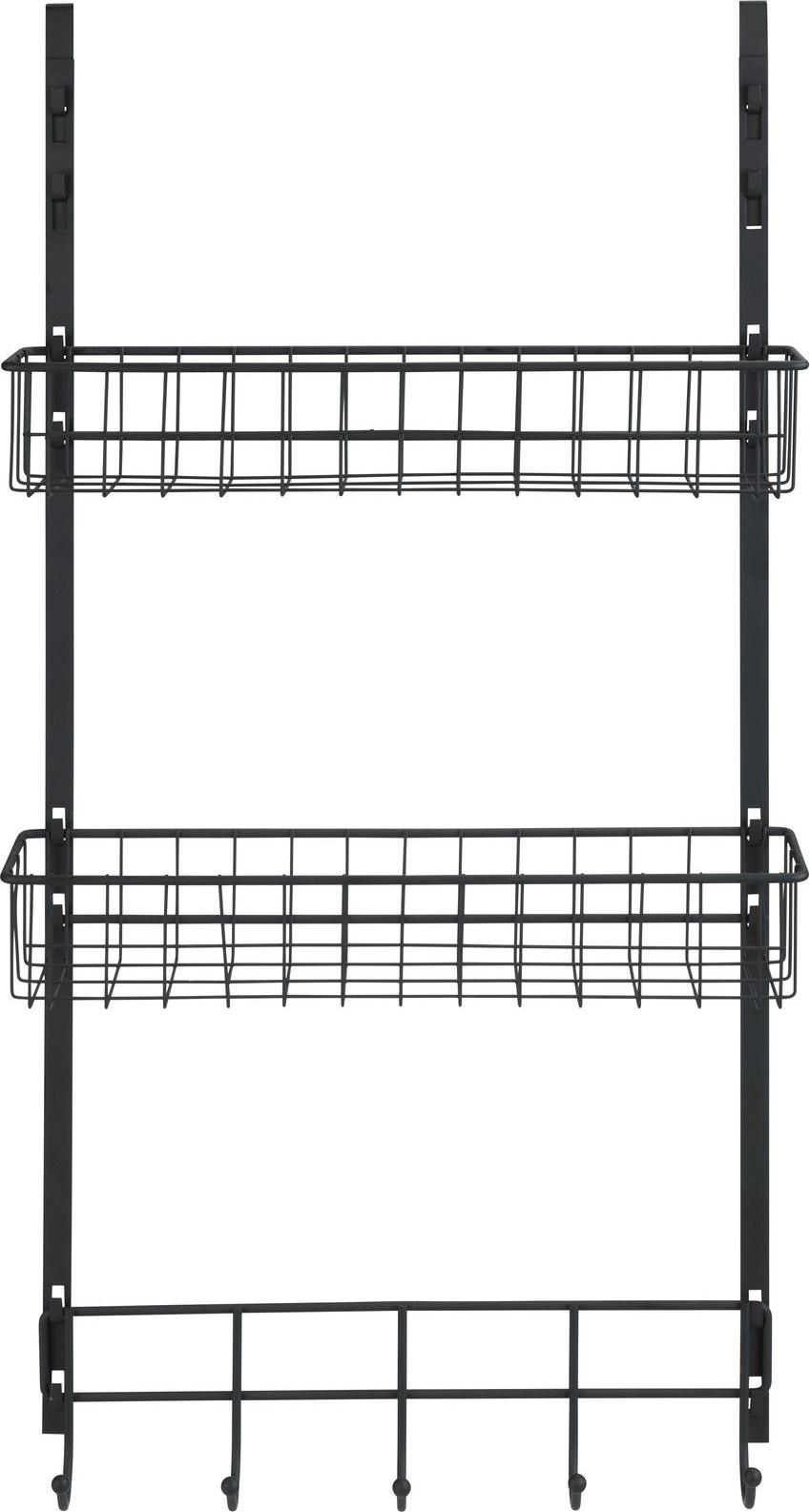 WENKO Türregal Schwarz Ordnung Aufbewahrung Ohne Bohren 54112100