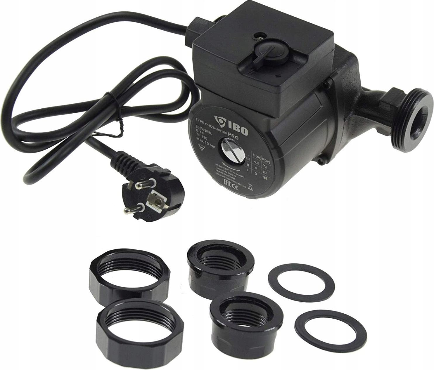 IBO | Zirkulationspumpe 25-40/180 - Energiesparend - Leise - Hochwertige Bauweise - 3-stufig OHI PRO 25-40/180