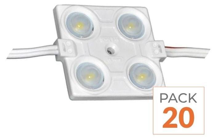 Silamp LED-Modul 2,4W SMD 2835 12V IP65 für Werbeschilder – Packung mit 20 Stück – Warmweiß 2300K – 3500K 4562