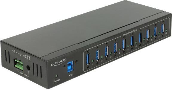 Delock 63919 DELOCK Industrie HUB 10xUSB 3.0 Typ-A 20kV ESD Schutz extern