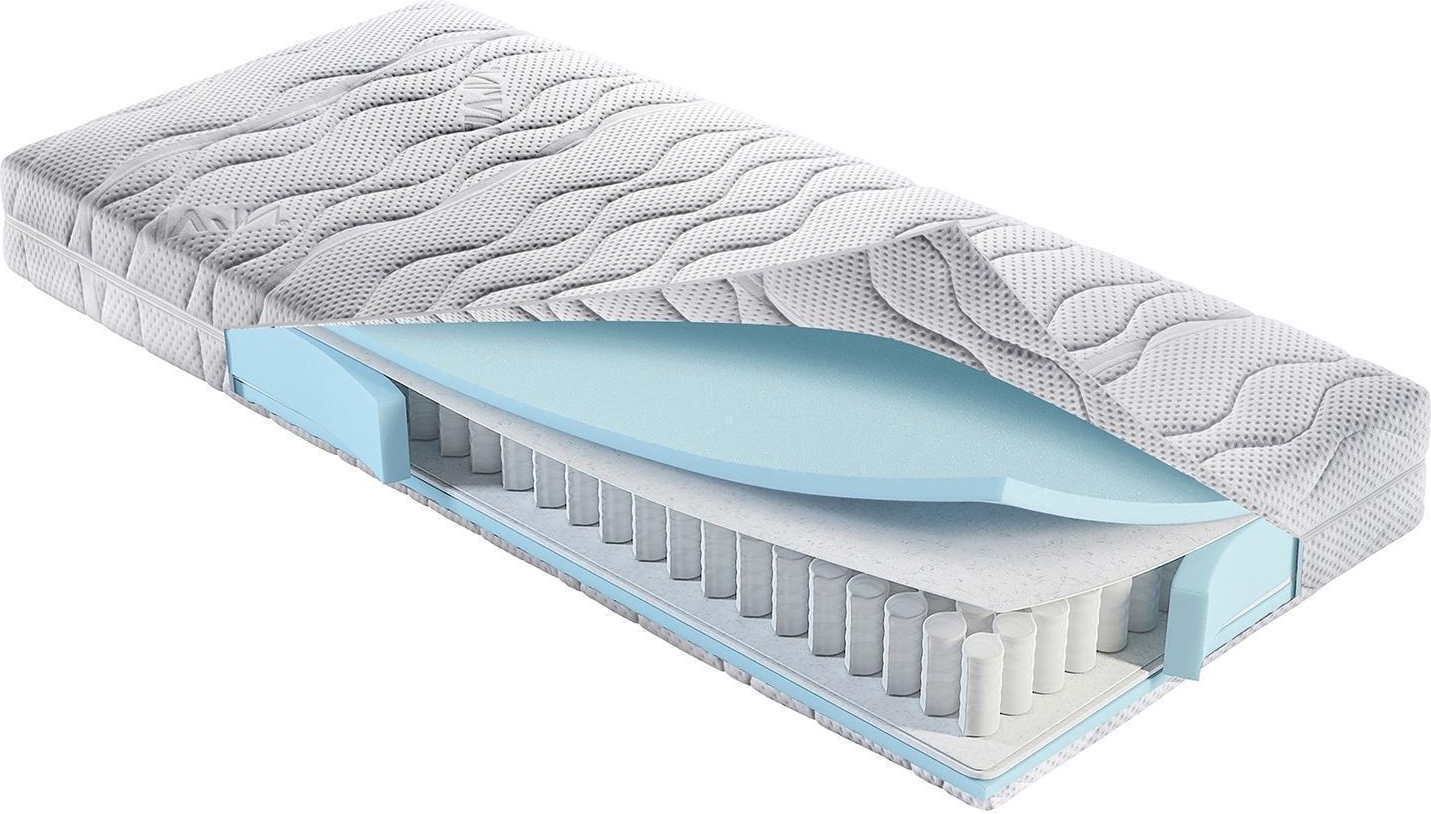 Winkle GmbH & Co.KG Tonnentaschenfederkernmatratze - 90 x 200 cm - 7-Zonen-Tonnentaschenfederkern - Härtegrad 2 Salo 90x200 H2
