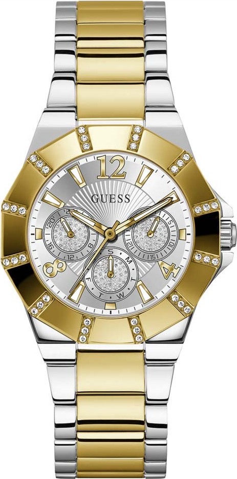 Dámske náramkové hodinky Guess Sunray multifunkčné zlaté, strieborné 36 mm GW0616L2