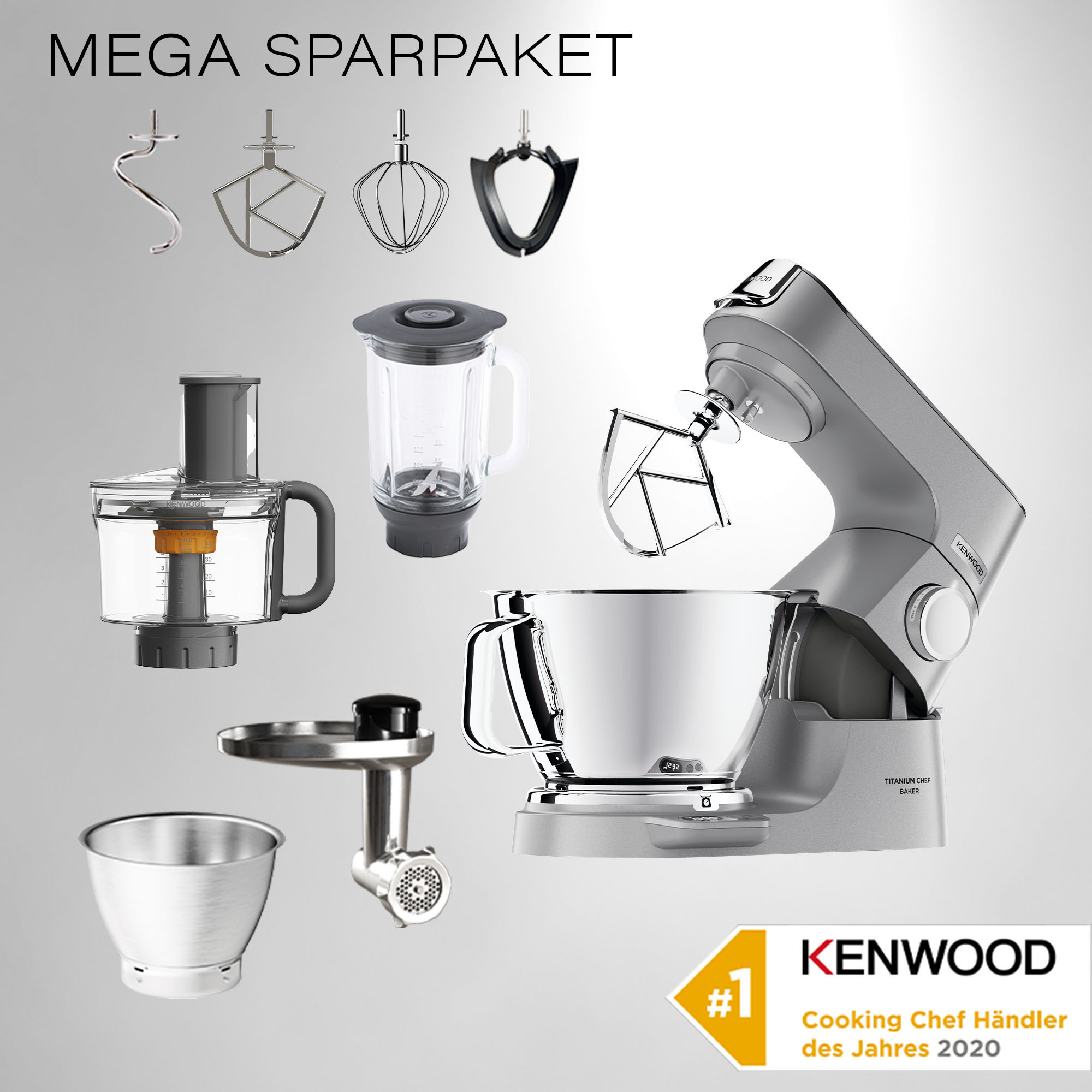 Kenwood KVC85.594SI mixér Stojanový mixér 1200 W strieborný