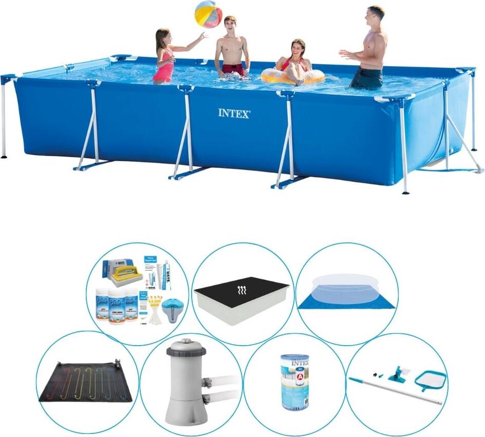 Rámový bazén Intex Rectangular 450x220x84 cm - Komfortný balík pre bazén