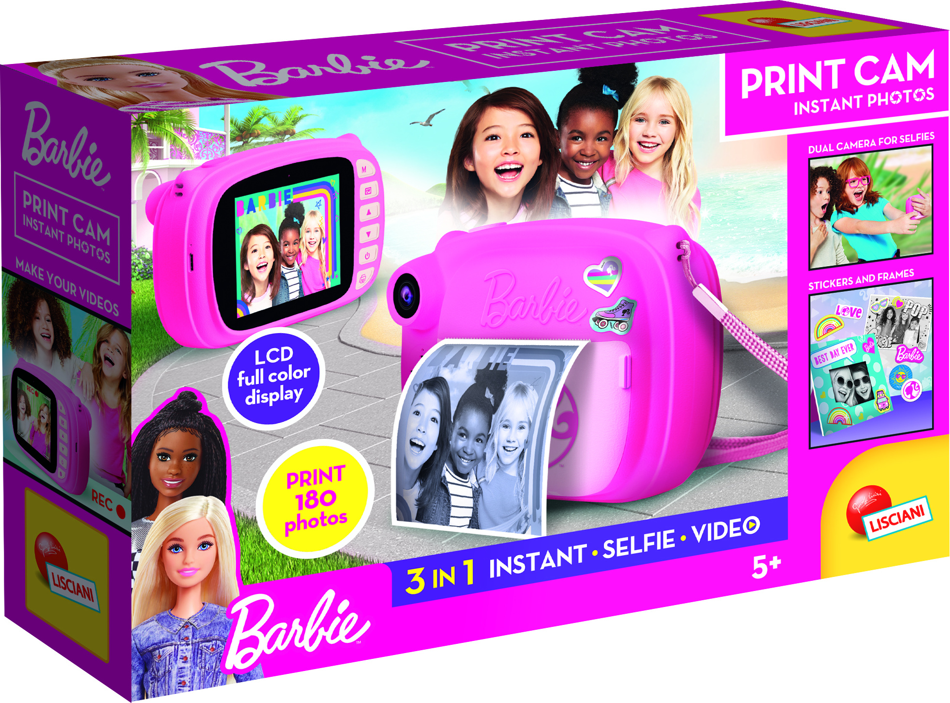 Liscianigiochi PROMO Sofortbildkamera 3in1 PRINT CAM Barbie Sofort 97050 LISCIANI