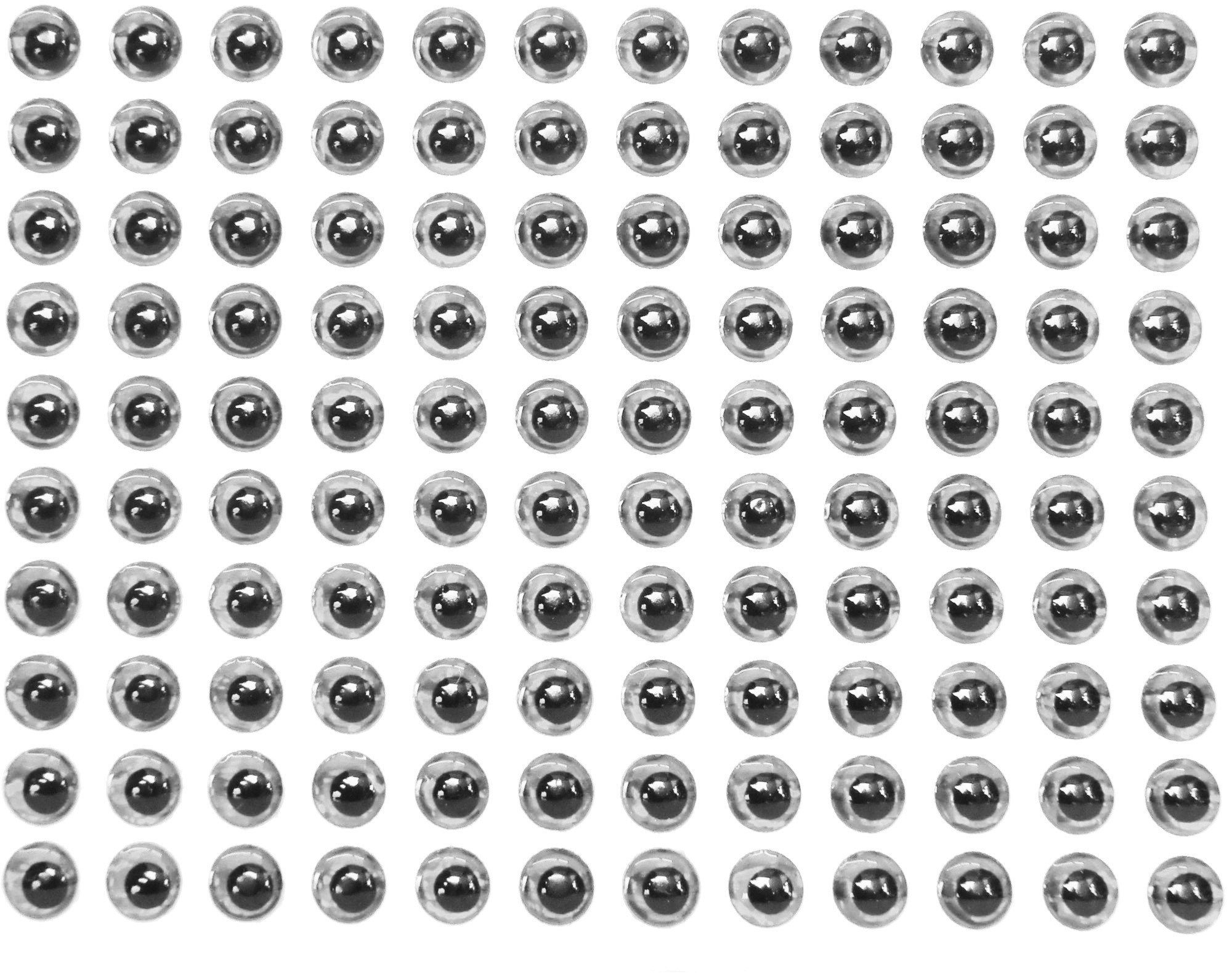 BEHR 3D Klebeaugen Fischaugen weiß - Augen für Wobbler, Größe/Packungsinhalt:6mm / 120 Klebeaugen 6713205