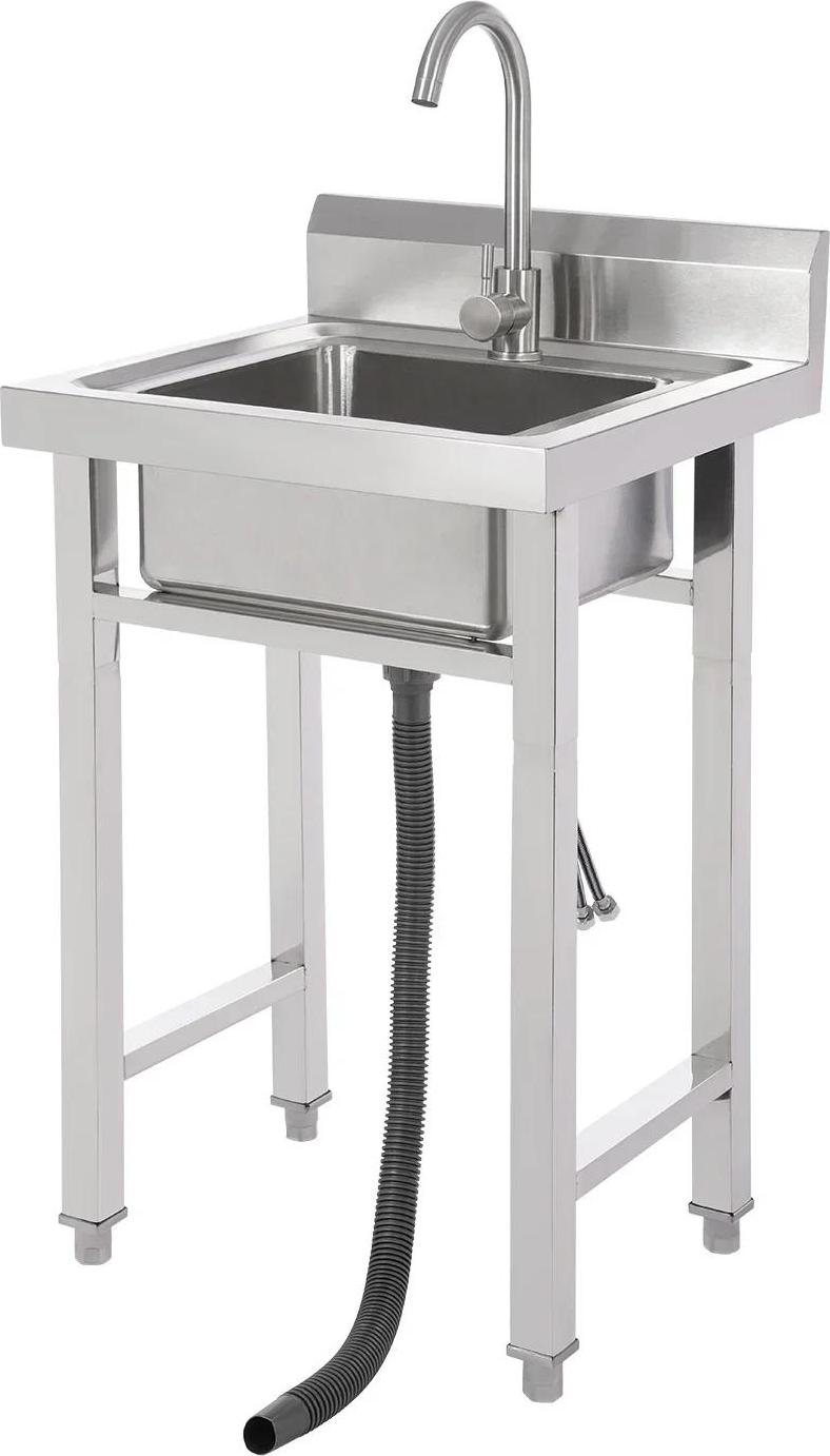 OEM Gewerbliche Spüle, langlebiger Edelstahl, benutzerfreundliches Design, Silber 2393