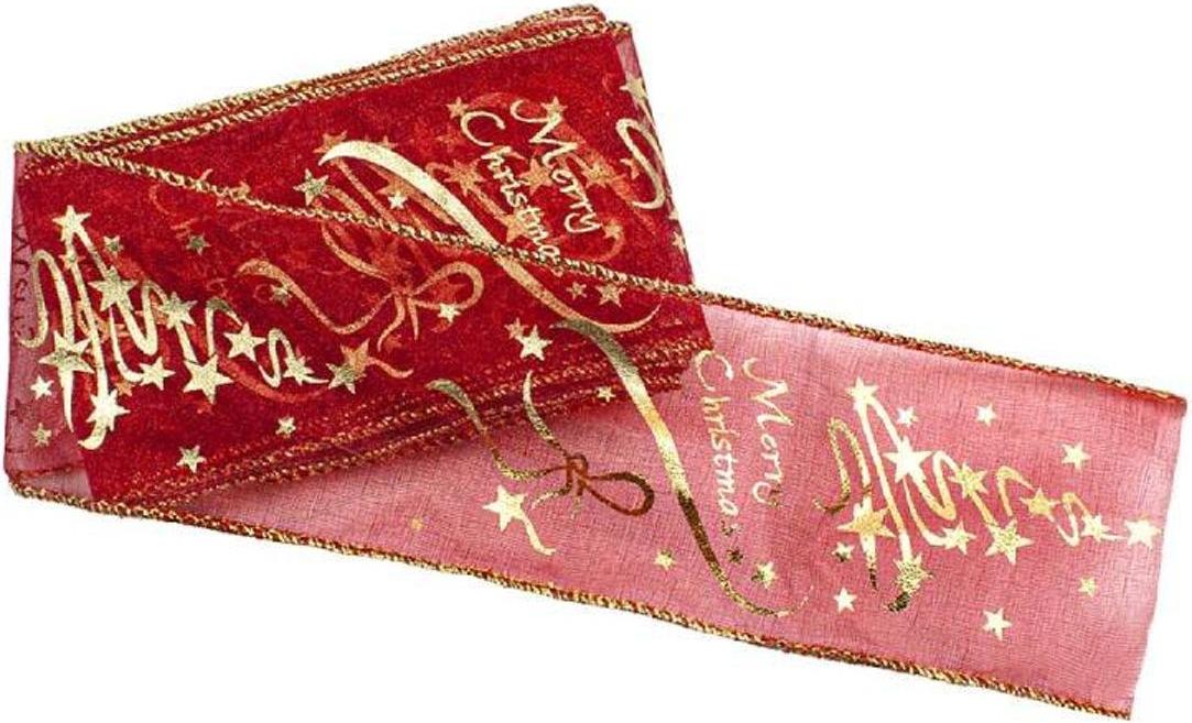 JTI GmbH Rotes Band mit Weihnachtsmotiven JTI-45596706