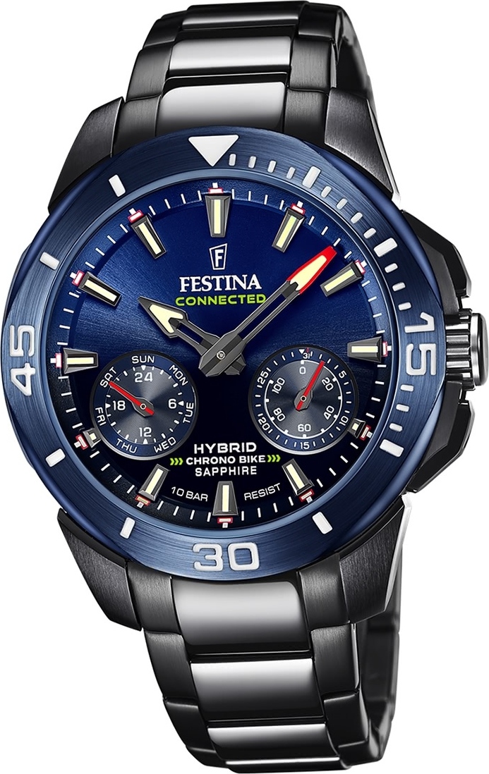 Pánske hodinky Festina z nehrdzavejúcej ocele čierne Festina Chrono Bike náramkové hodinky D2UF20647/1