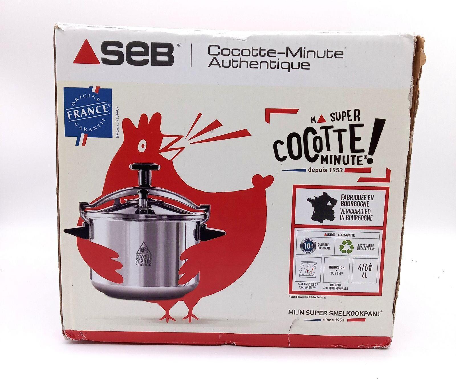 COCOTTE AUTHENTIQUE 6L INOX Küchengerät Seb SEB Autocuiseur Authentique