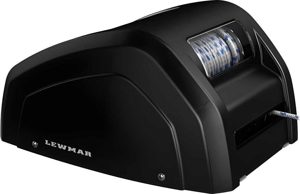 Osculati Ankerwinde 12V LEWMAR Captive CRW400, Ankerwinsch 400W, 275kg Zugkraft, Boote bis 9m, inklusive 6mm x 35m Ankerleine 1950