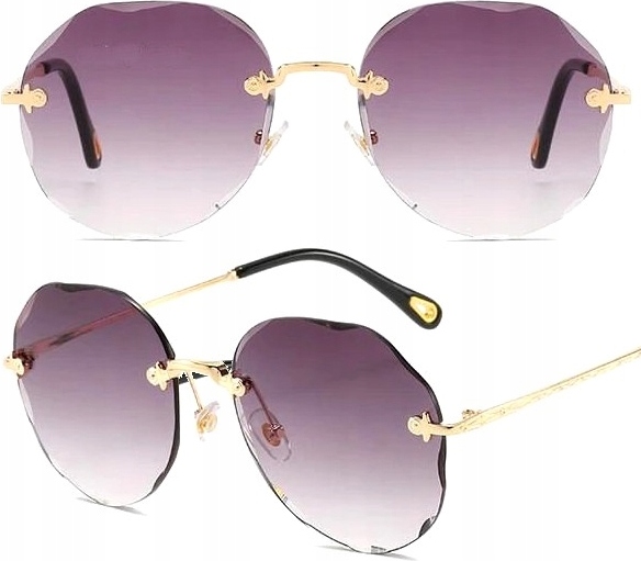 Edibazzar Randlose Damen-Sonnenbrille Pilots