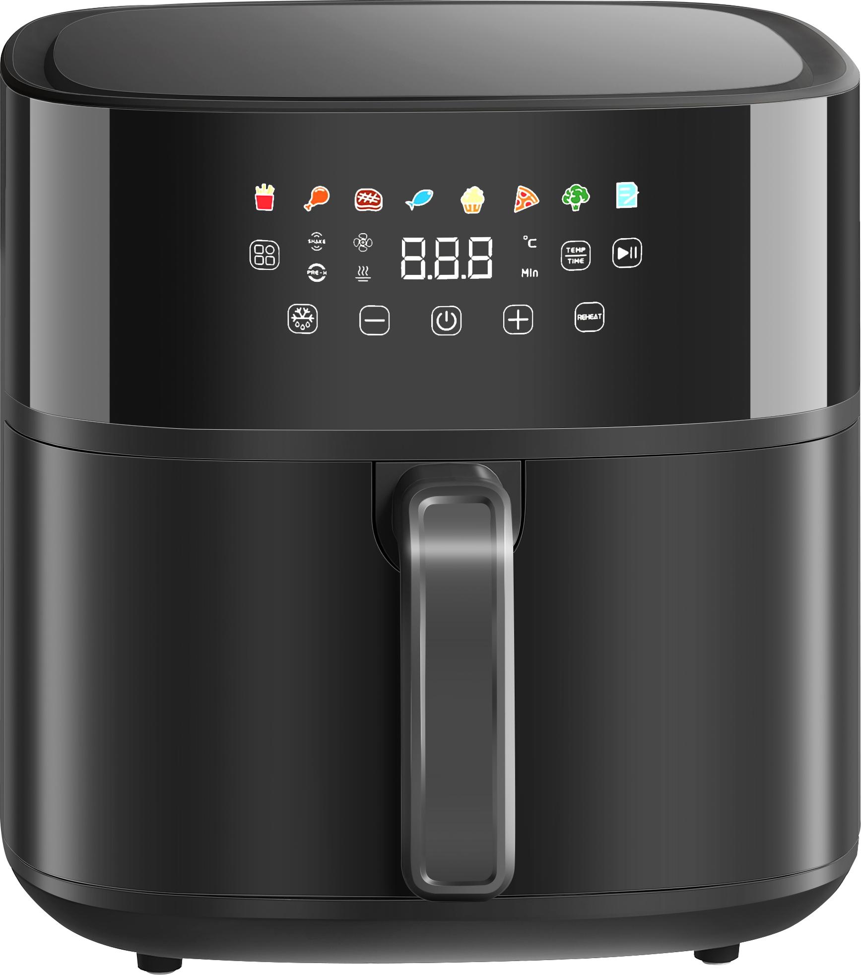 HOMCOM-Horkovzdušná fritéza-oceľ, plast-41L x 32,5W x 32H cm-čierna