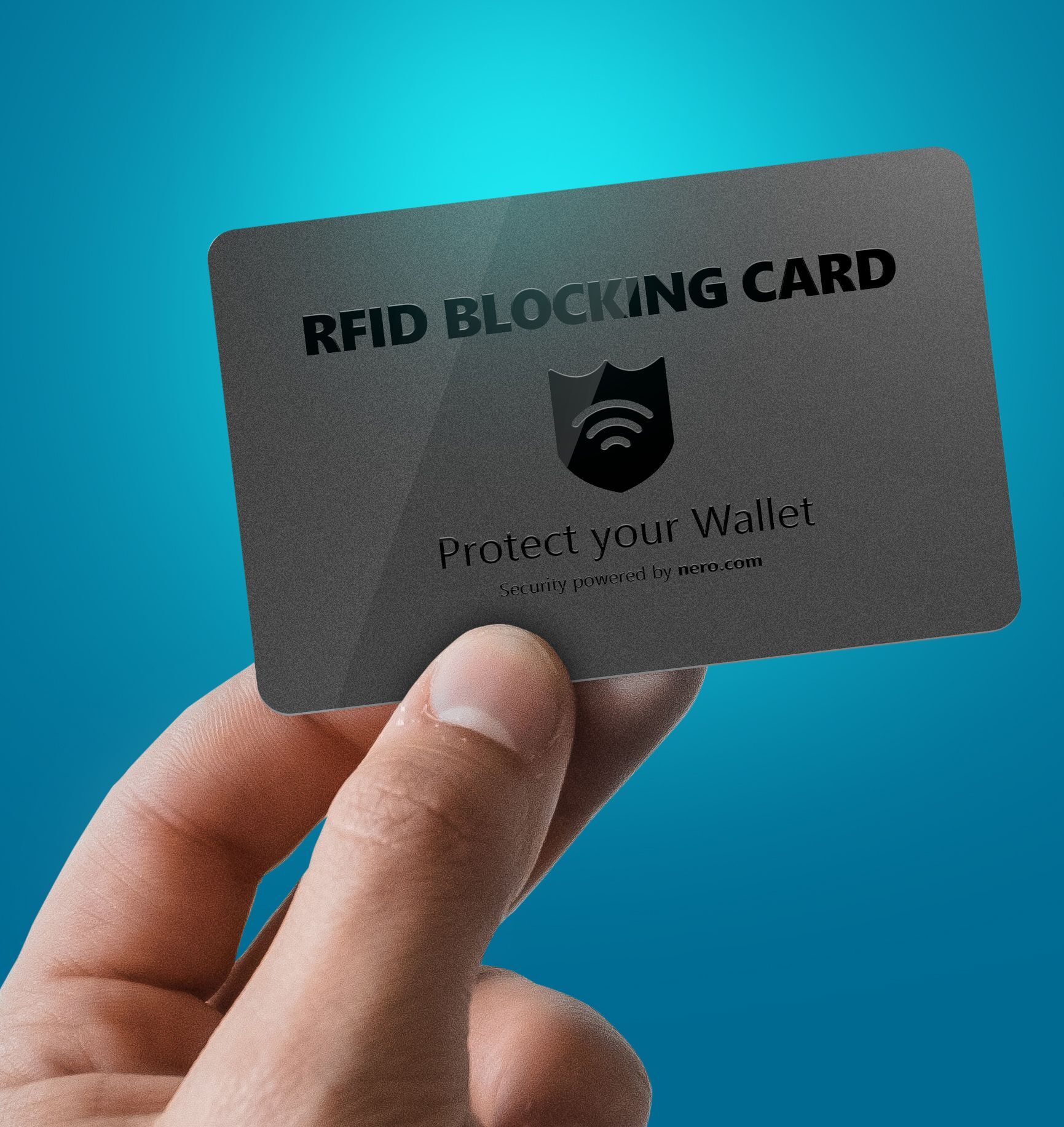 Nero RFID-Blockierungskarte zum Schutz vor unbefugtem Scannen und Datenmissbrauch EMEA-33700001