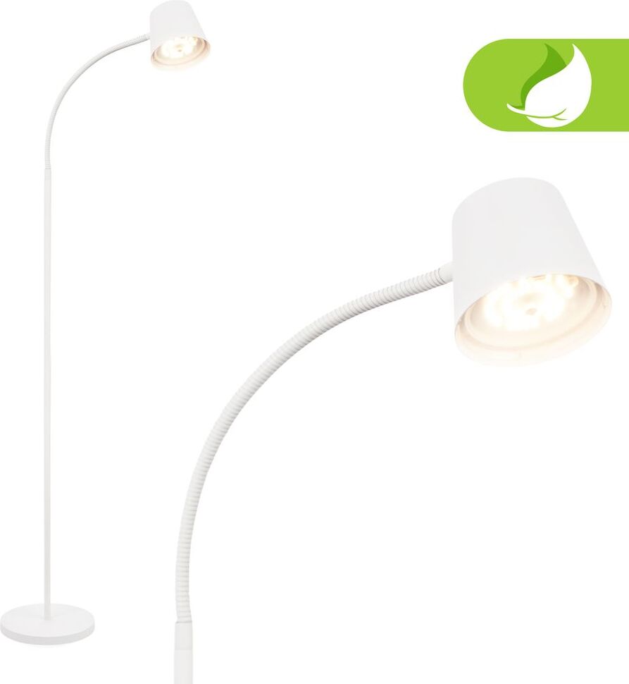 Briloner Cielo LED Stehlampe kabellos, Dimmbar, Touch, USB-C Aufladung, Kabellos, Weiß, 126,5 x 21 cm