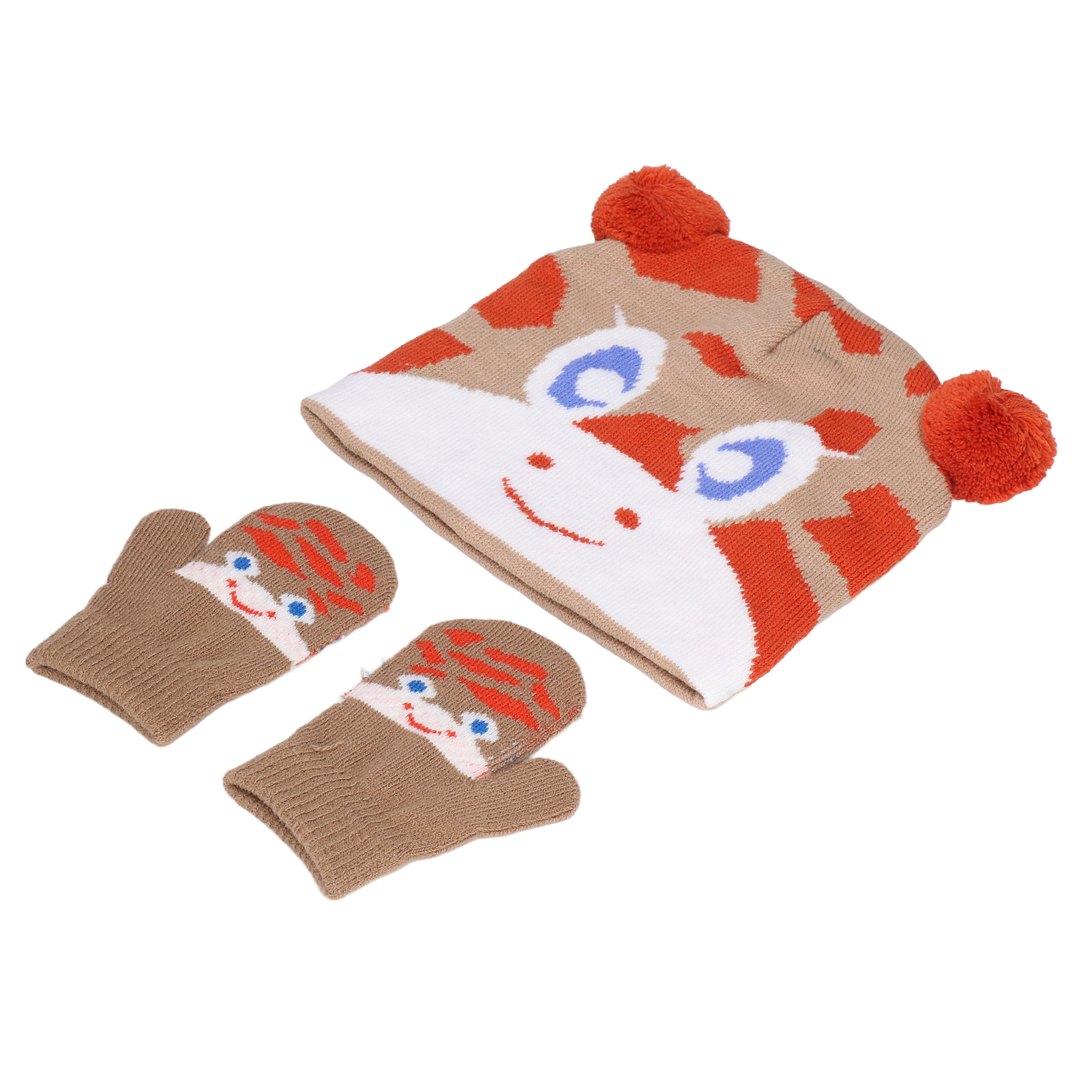 Cocosity Baby Mütze Handschuhe,Baby Mütze Fäustling Set,Kinder Mütze Fäustling,Kleinkind Mütze Handschuhe,Winter Kleinkind Fäustlinge,Gestrickte Kinder Mütze