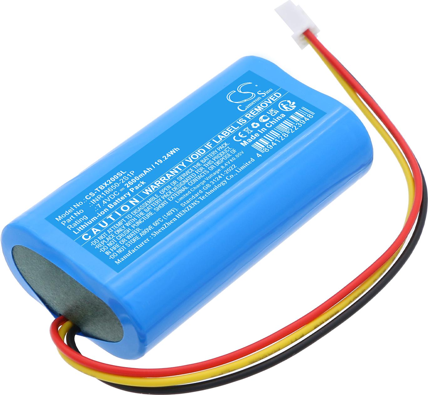 TECHTEK Akku Kompatibel mit [Tribit] Stormbox Bluetooth Speaker, XSound Plus 2 Bluetooth Speaker Ersetzt INR18650-2S1P