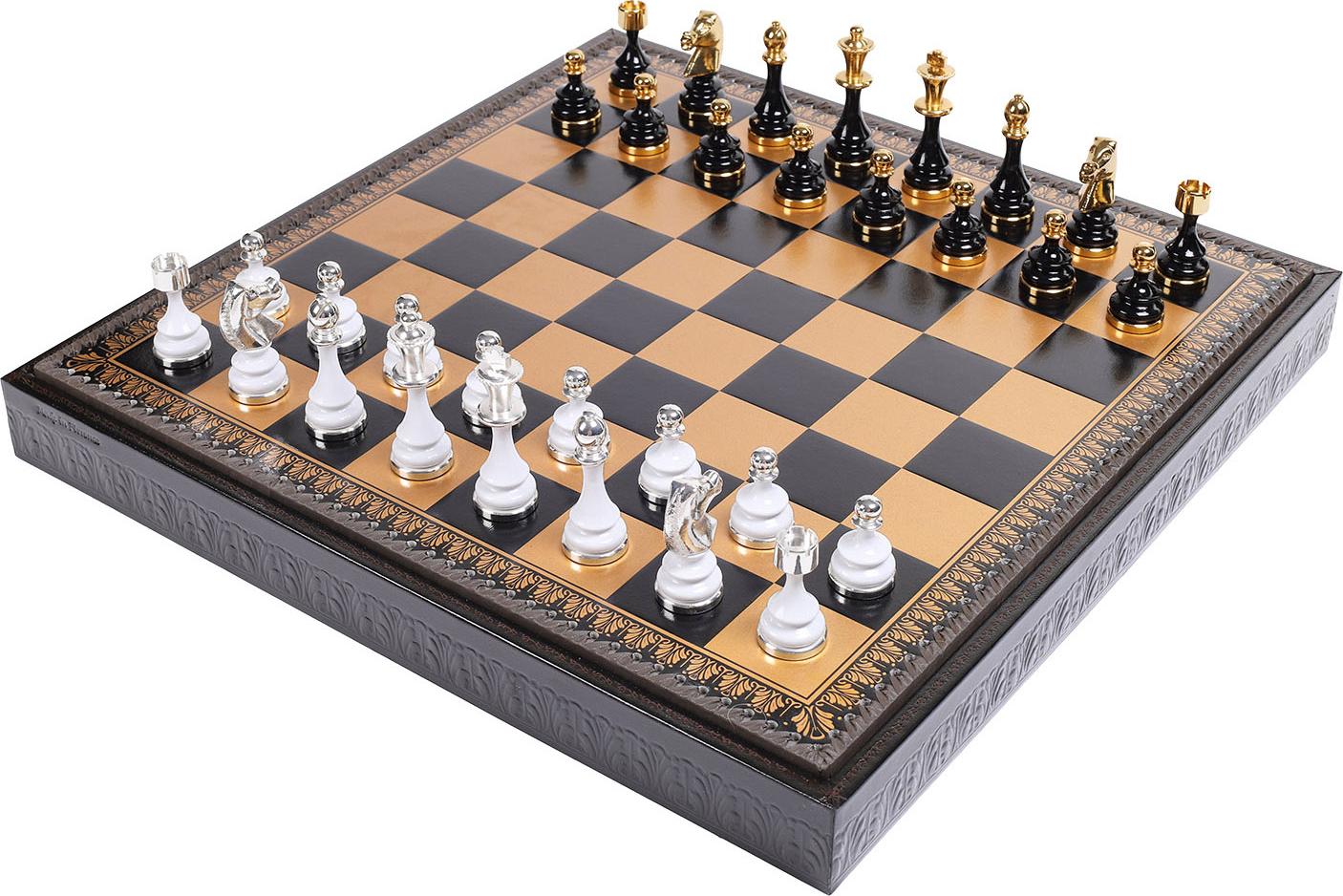 s Italfama 3-in-1 Spieleset aus 24k Gold und 925 Silber mit