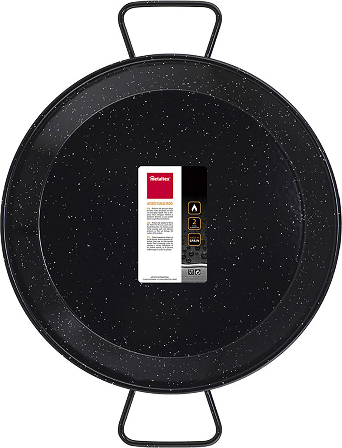 Metaltex Emaillierte Paella-Pfanne aus emailliertem Stahl 42 cm 10 Portionen 7398210000