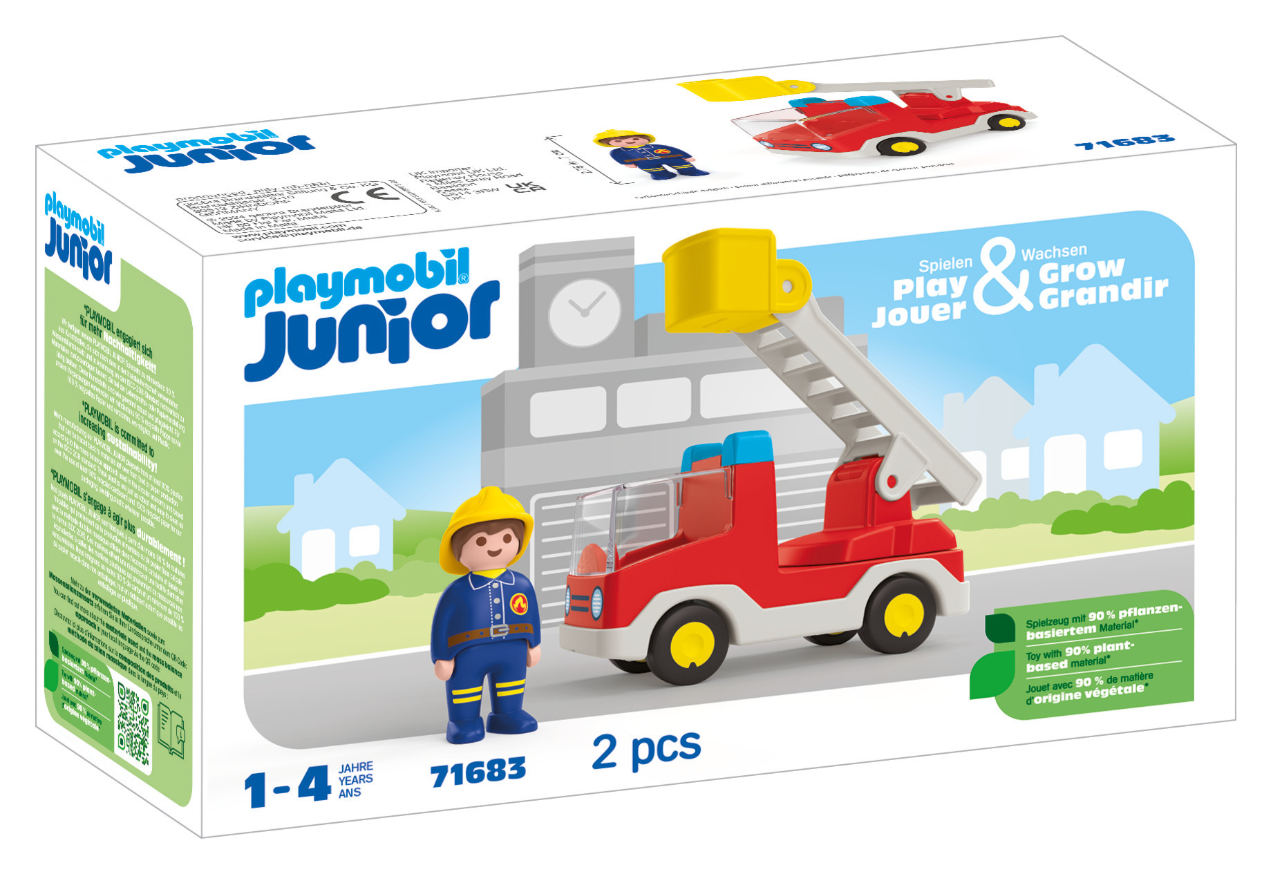 PLAYMOBIL Junior 71683 JUNIOR: Feuerwehrleiterfahrzeug