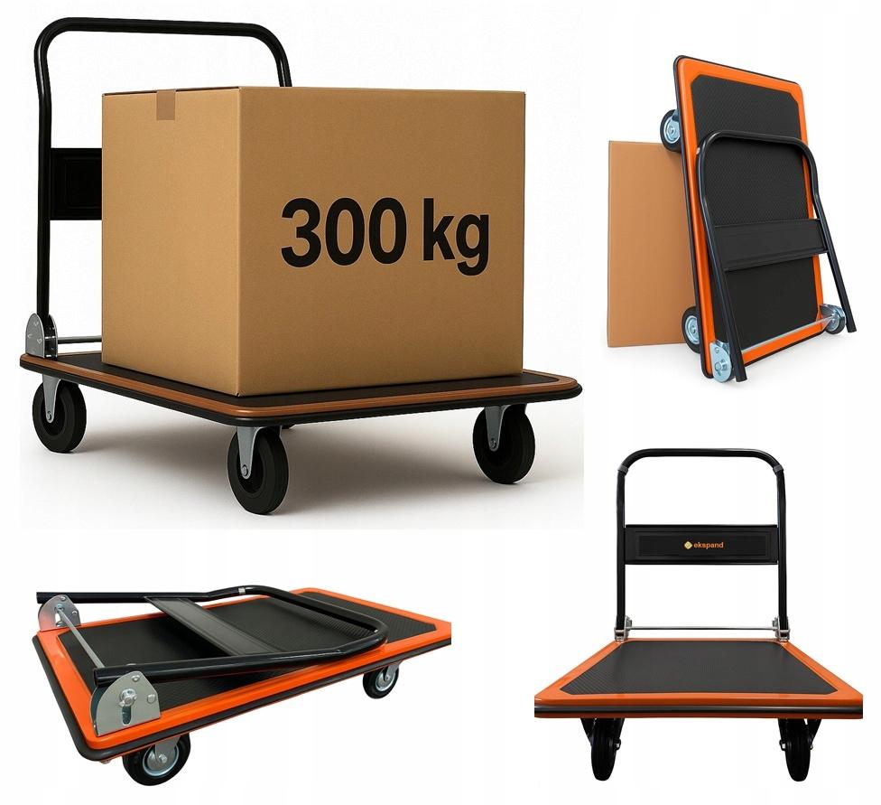 Ekspand | Transportwagen Wm04 - Schwarz - 300 Kg - 61 x 91 cm - 13,2 Kg