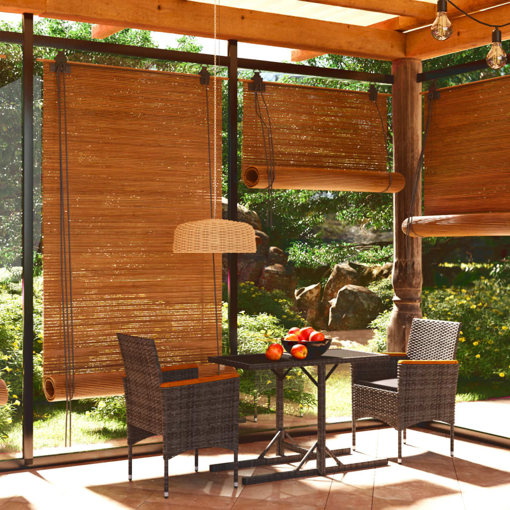 The Living Store 3ks. Záhradný jedálenský set sivý