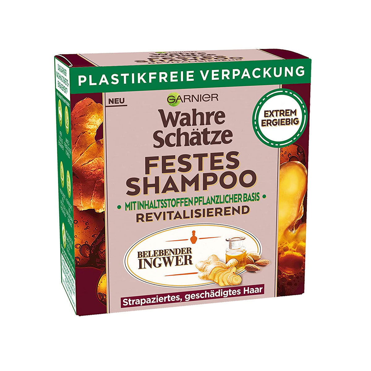 Garnier True Treasures Zázvorový tuhý šampón vegánsky revitalizačný 60g