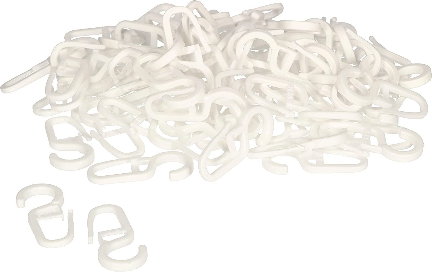 KOTARBAU Set Di 100 Clip Per Tende Con Ganci, Bianche, Diametro Interno 9 Mm, Lunghezza Totale 40 Mm, In Plastica - 3