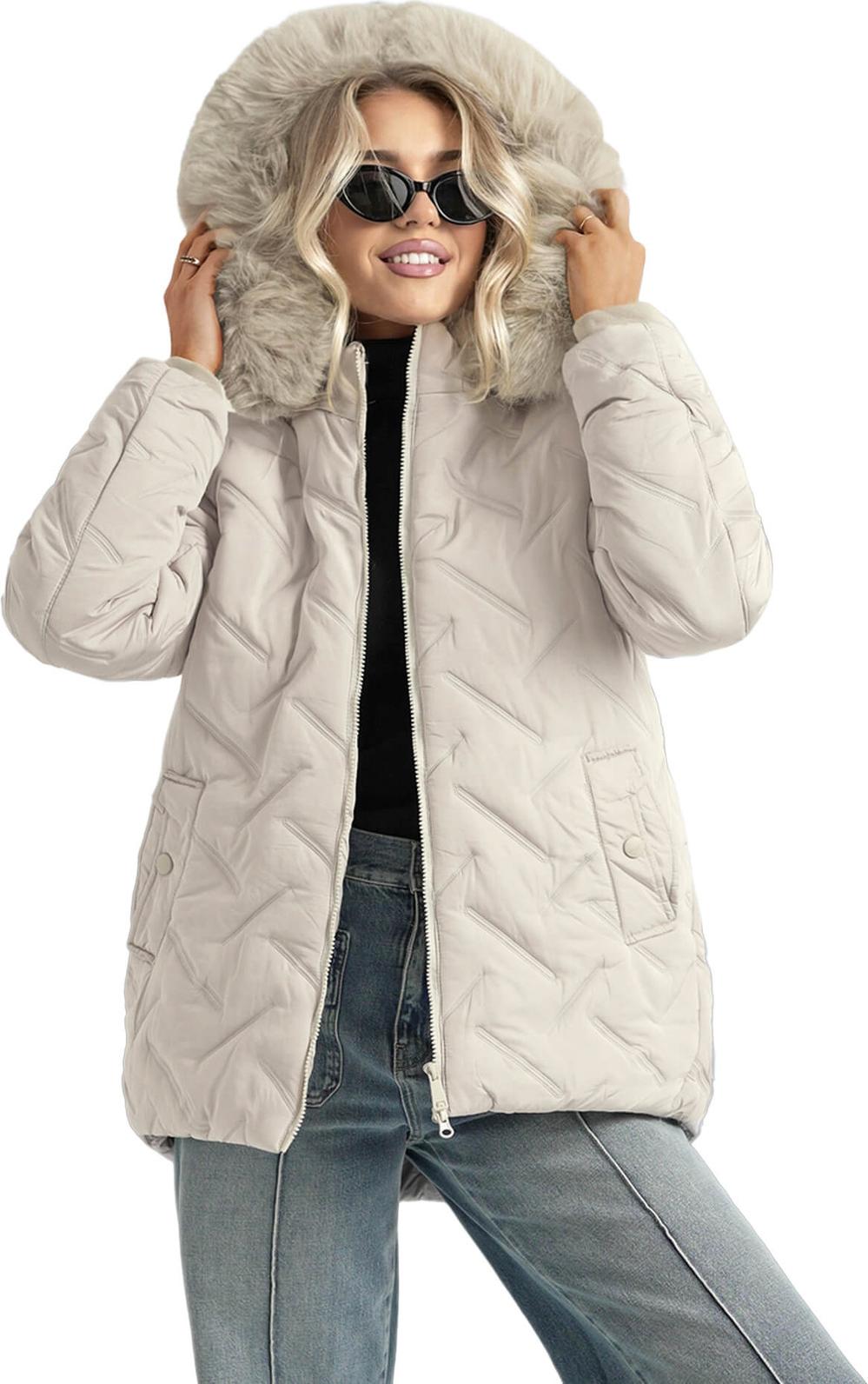 Damen Winterjacke Hellgrau OZONEE JS/16M9296/280 S