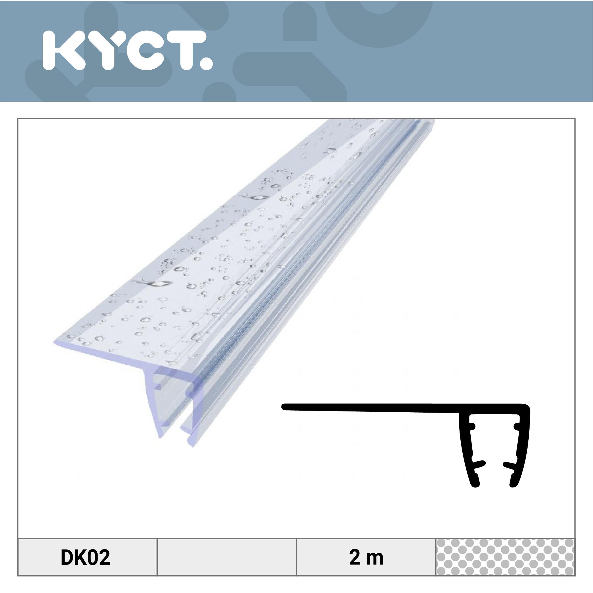 KYCT Duschdichtung 4-5 mm Glas 10x 2 m – PVC Ersatzdichtung Duschtürdichtung Duschkabinendichtung DK02