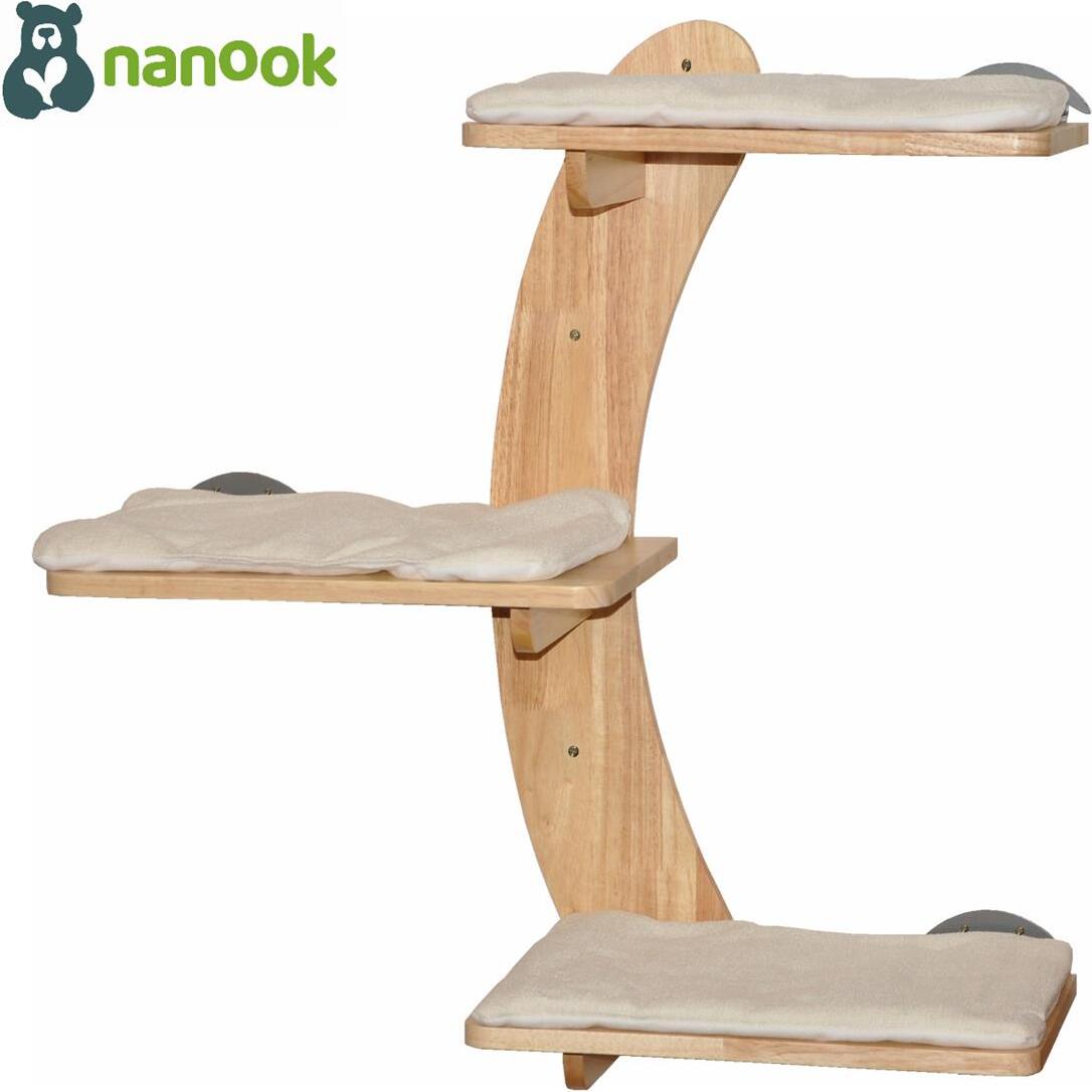 nanook Katzen Kletterwand 3-stufig Wandkratzbaum