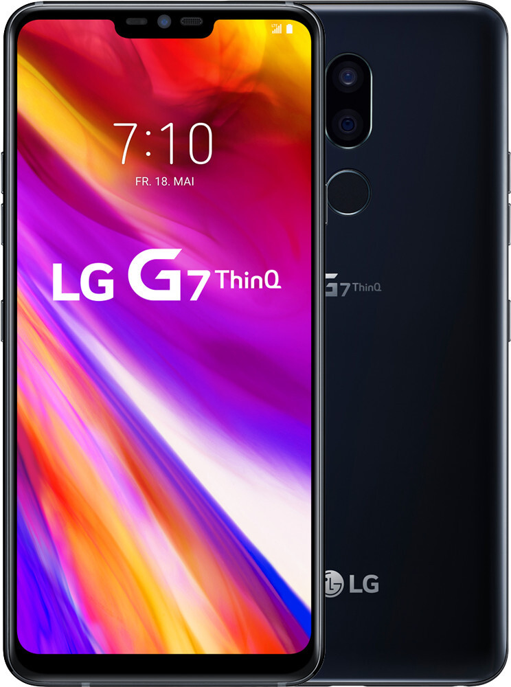 LG G7 ThinQ LMG710EM, 15,5 cm (6.1"), 4 GB, 64 GB, 16 MP, Android 8.0, Čierna