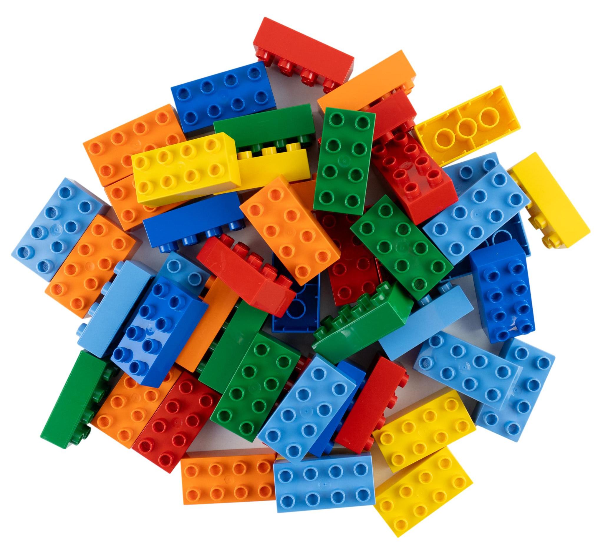 LEGO® DUPLO® 200 bunt gemischte 2x4 Bausteine für Motoriktraining, Kognition und Teilhabe - 3011