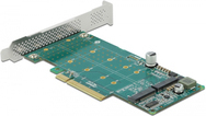 DELOCK PCI Express x8 Karte zu 2 x intern NVMe M.2 Key M