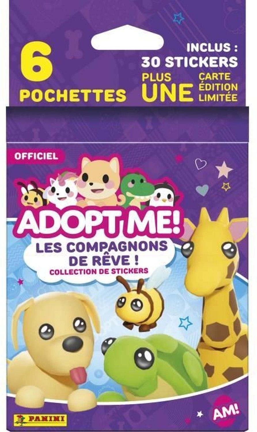 Panini Adopt Me! Roblox-Sticker – Blisterpackung mit 6 Stickern – 1 limitierte Karte mit 35 Stickern 004746KBF6