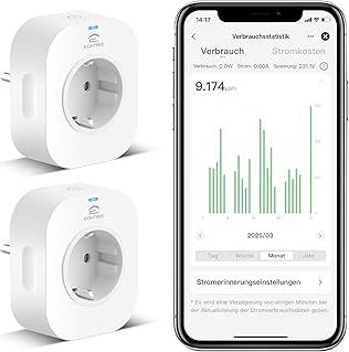 Akhan Wlan Smart Steckdose mit Strommessung ET22 2 Pack 174843295