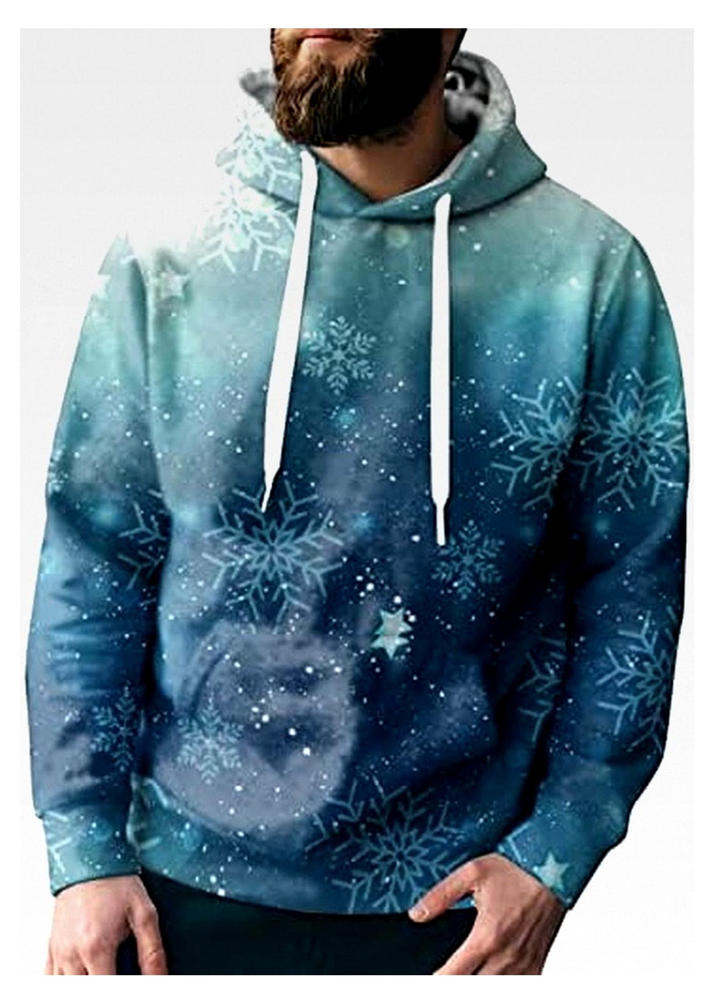 Markenlos Herren Kapuzenjacke mit Vintage Streetwear Design