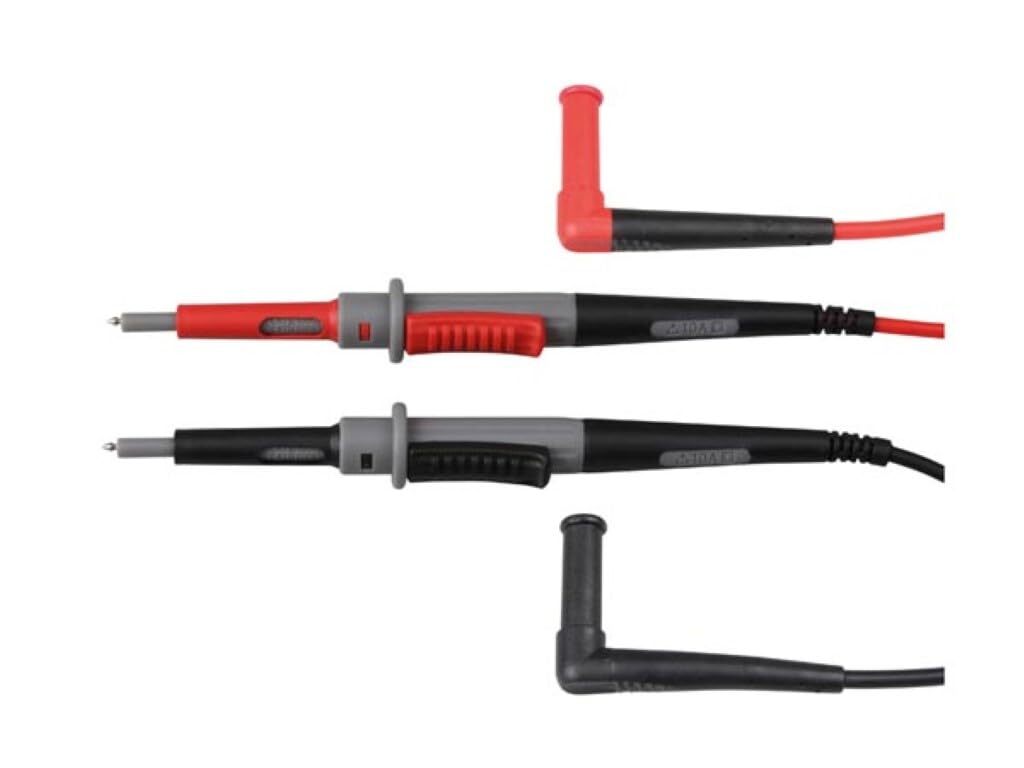 Velleman Group nv Velleman PVC-Messleitungen, Set, CAT IV, 10 A, 2 mm/4 mm, gerade Prüfsonde aus Edelstahl, winkeliger TLM70