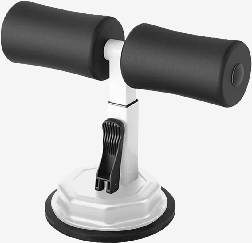 hocan Sitzaufbau-Trainer mit 11,5 cm Saugnäpfen, Tragbare Bauchmuskel-Bar, Sit-ups Assistenzgerät, Farbe Weiß