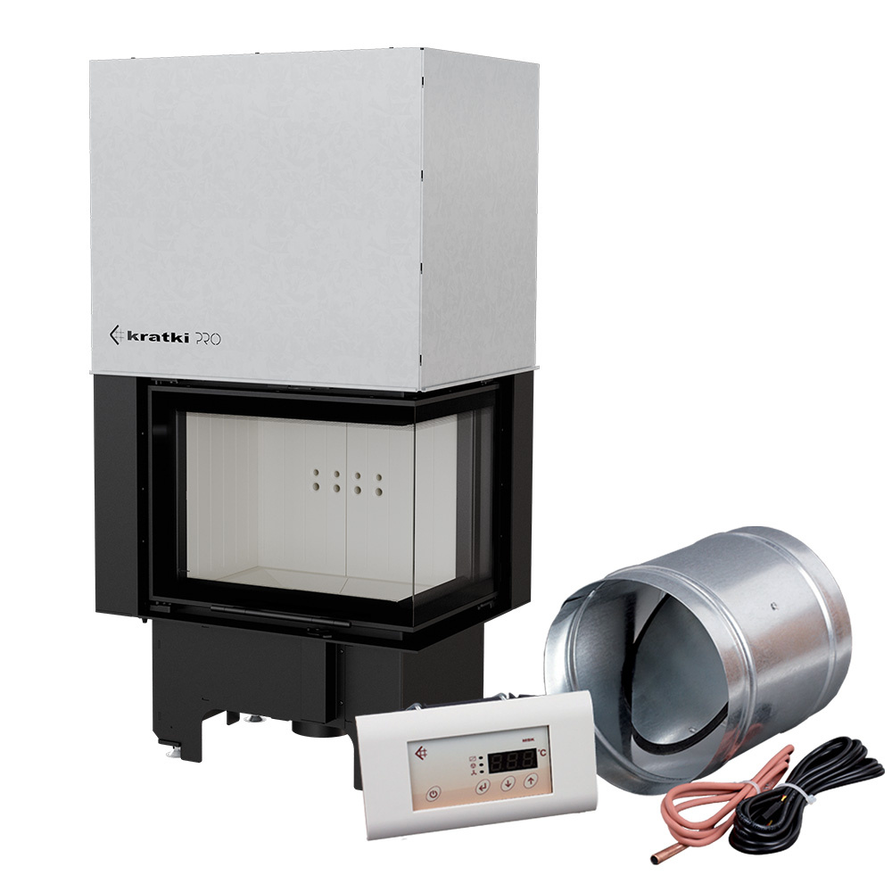 Inteligentný oceľový krb KRATKI VNP 610/430 9 kW Ø 200 Lift-up MSK