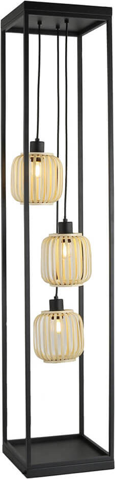 HOME DELUXE Stehlampe ZITA - Schwarz | Stehlampe, Industrial Stehlampe, schwarze Lampe 61152