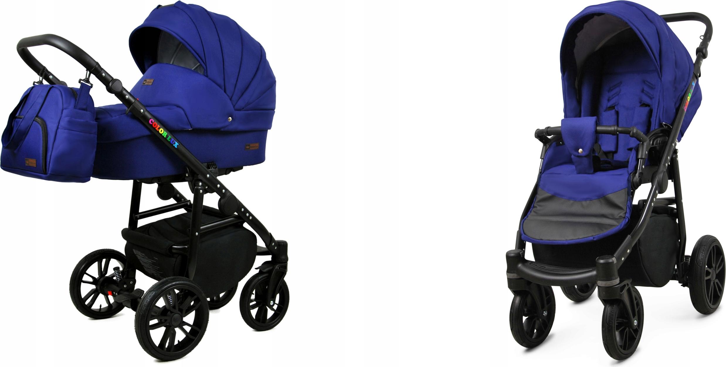 BabyLux Color Lux | 2in1 Kinderwagen Set | Sailor Blue | Kombikinderwagen | Kinderwagenset | Bu