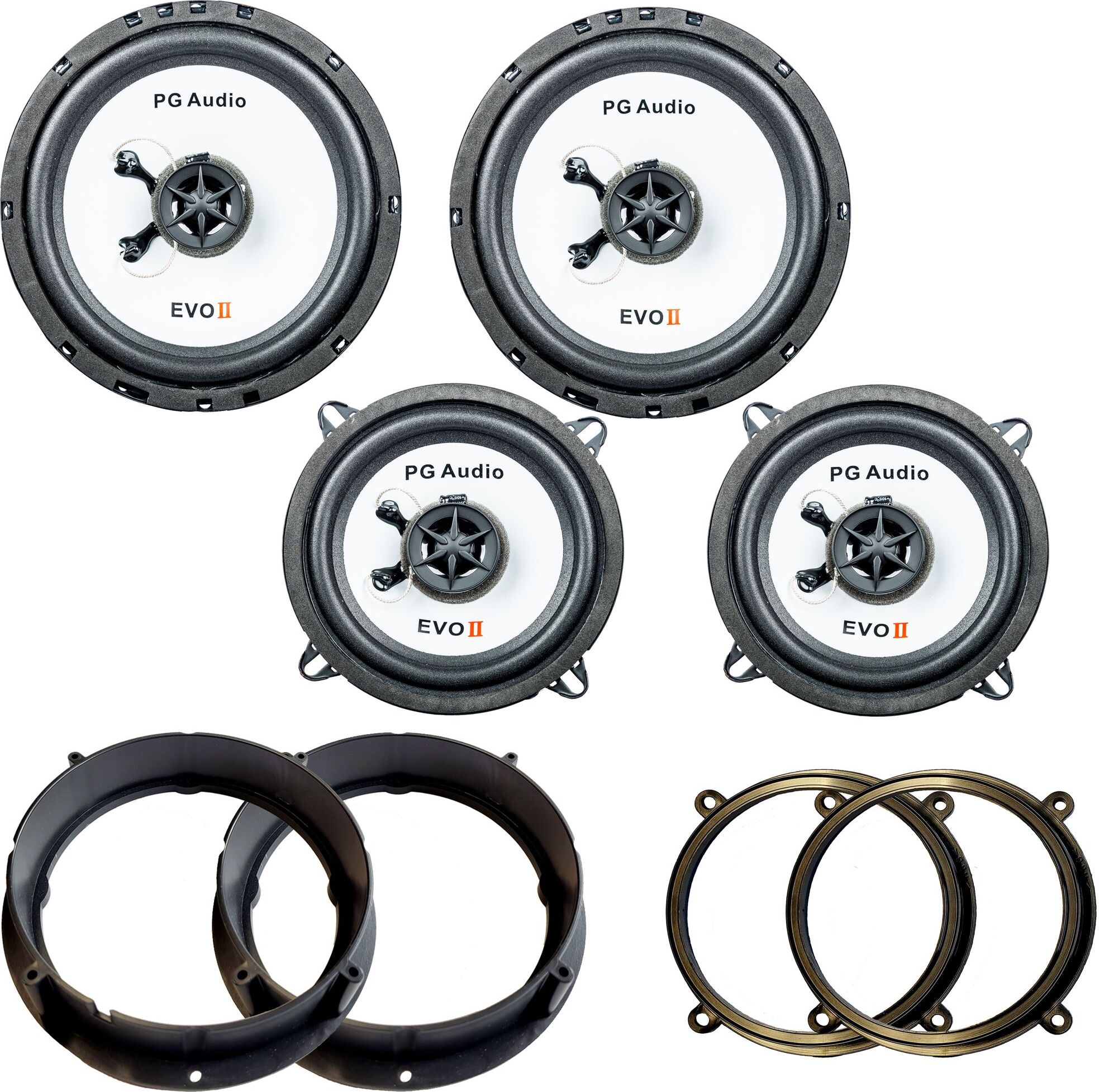 Lautsprecher Einbauset passend für Citroen C3 Tür vorne und hinten PG Audio 2xPG16/2xPG13/2x28159/2x28105.