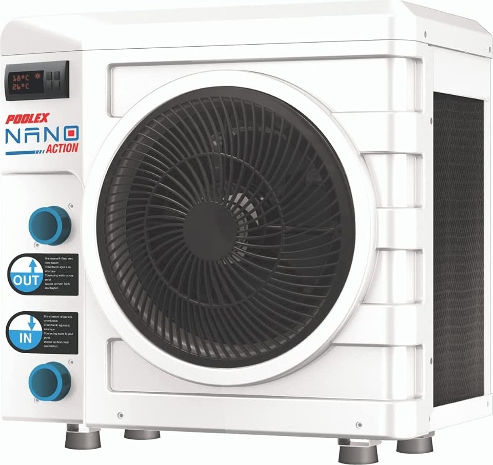 Jilong Poolex Nano Action A3 Wärmepumpe - Für kleine Aufstellpools - 600 W Verbrauch - Beckenvolumen 10 bis 21 m3 PC-NANO-A3
