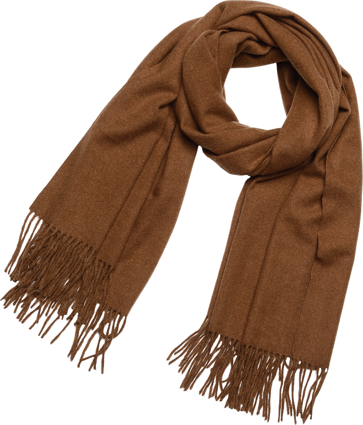 DonDon Damen Winter-Schal groß und flauschig 200 x 70 cm - Braun DO-SCH007