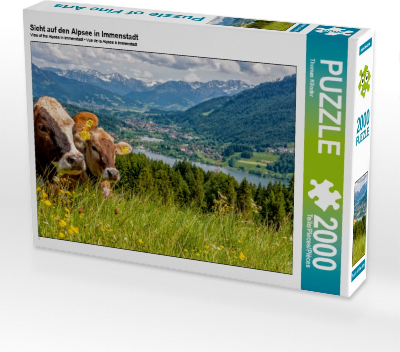 CALVENDO Puzzle Sicht auf den Alpsee in Immenstadt | 2000 Teile Lege-Größe 90x67cm Foto-Puzzle für glückliche Stunden