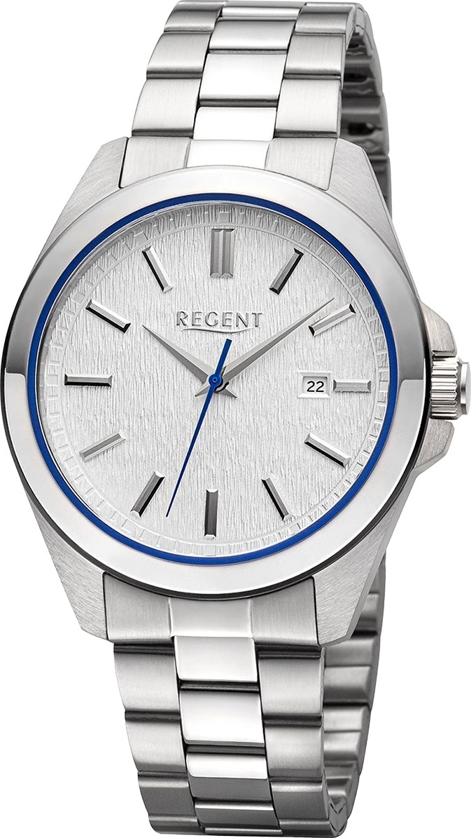 Regent 11150783 Pánske hodinky Quartz oceľ/strieborná farba