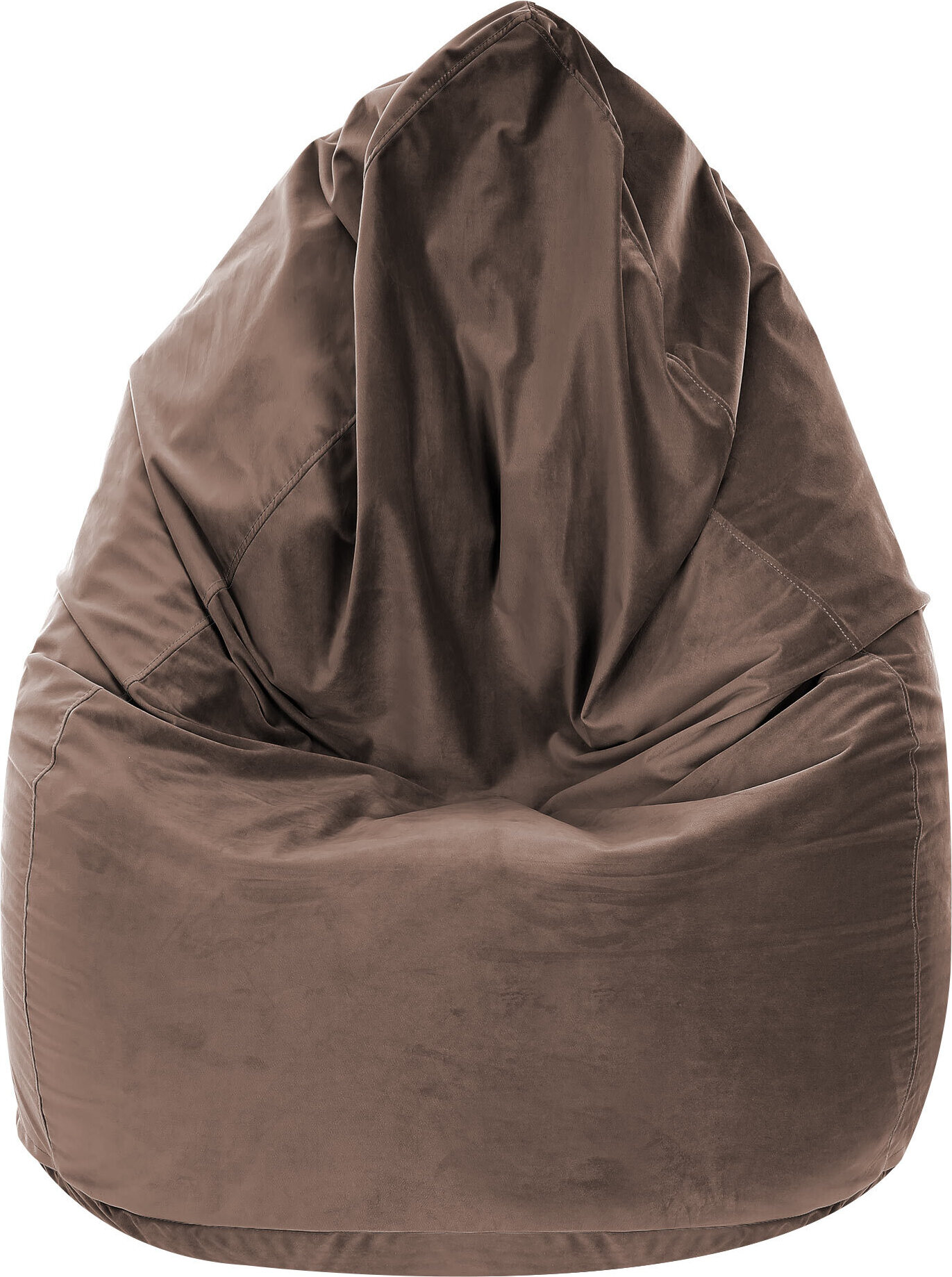 Dreamroots Bean Bag 80x80x120cm Sitzsack mit Lehne und Bezug Sitzkissen Boden Chill Sack Bubibag Sitzsack Sitzsack mit Füllung Sitzsack Cocoa pufm-189