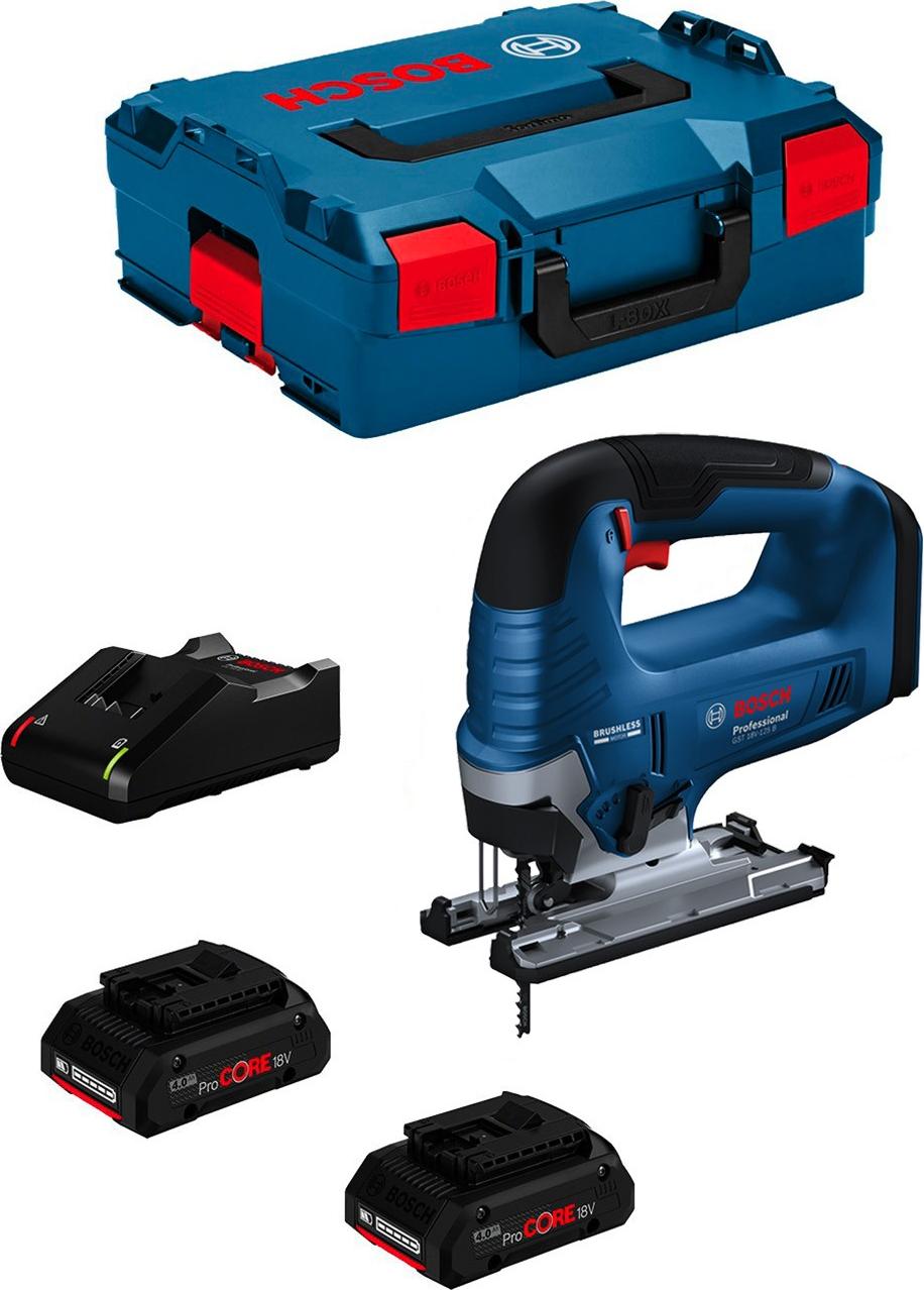 Stichsäge BOSCH GST 18V-125 B (2 x 4,0 Ah ProCore + GAL18V-40 + L-Boxx 136)